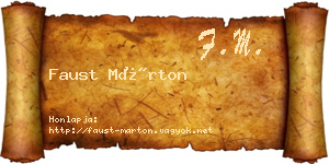 Faust Márton névjegykártya