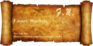 Faust Márton névjegykártya